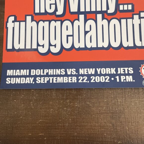 Miami Dolphins Vintage Game Collectible Sign 2002 - Picture 3 of 3